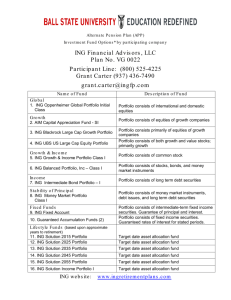 ING Financial Advisors, LLC Plan No. VG 0022 Participant Line