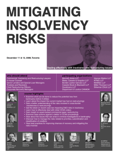 MITIGATING INSOLVENCY RISKS