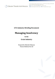Managing Insolvency - Grain Trade Australia
