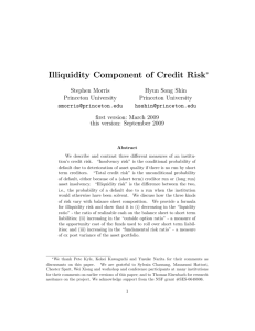 Illiquidity Component of Credit Risk!
