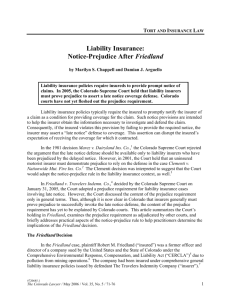 Liability Insurance: Notice