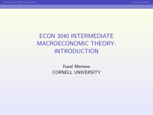 ECON 3040 INTERMEDIATE MACROECONOMIC THEORY