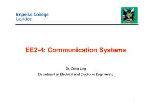 Communication Systems - Communications and signal processing