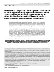 Differential diagnosis and diagnostic flow chart of joint hypermobility
