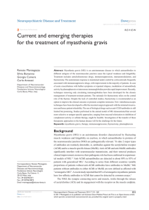 Current and emerging therapies for the treatment of myasthenia gravis