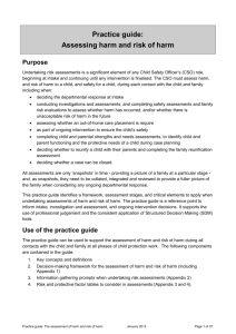 Practice guide: The assessment of harm and risk of harm (PDF, 478