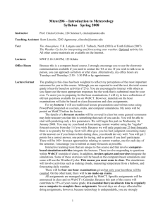 Mteor206 – Introduction to Meteorology Syllabus Spring 2008