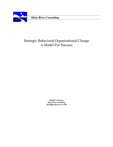 Strategic Behavioral Organizational Change A Model For Success