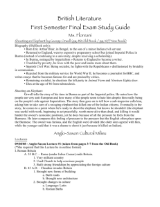British Literature First Semester Final Exam Study Guide
