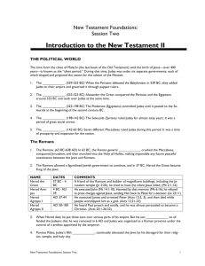Introduction to the New Testament II
