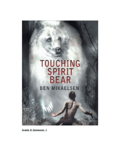 Touching Spirit Bear Reading Packet