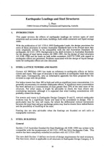 Earthquake Loadings and Steel Structures