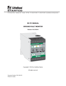 SE-701 Ground-Fault Monitor Manual Rev 10-C-072414