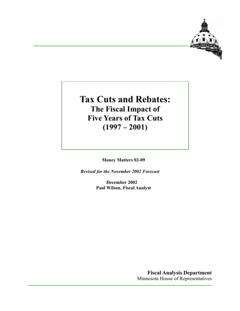 Tax Cuts And Rebates Minnesota House Of Representatives