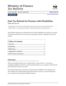 Fuel Tax Refund for Persons with Disabilities