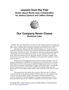 Our Company Never Closes - Buckman Labs