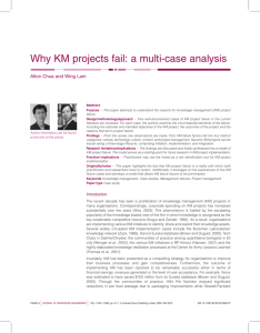 Why KM projects fail: a multi-case analysis