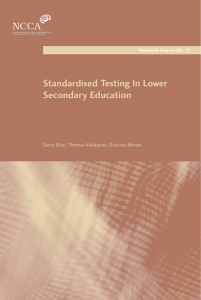 Standardised Testing In Lower Secondary Education