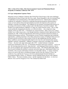 FLURA 2011-05 1 Title: A Tale of Two Cities: How the Government