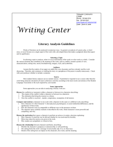 Literary Analysis Guidelines - Tidewater Community College