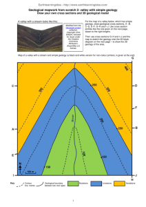 valley with simple geology