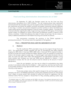 Food and Drug Administration Amendments Act of 2007