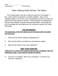 Alamo video viewing guide