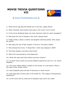 MOVIE TRIVIA QUESTIONS VII