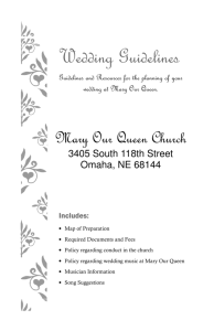 Wedding Guidelines at Mary Our Queen