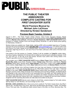 the public theater announces complete casting for first daughter suite