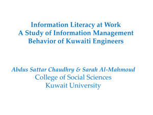 Review of Information Literacy of Knowledge Workers: A Study of