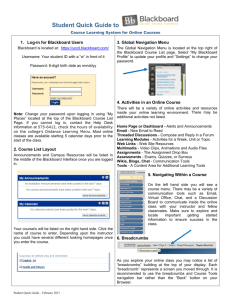 Blackboard Quick Guide