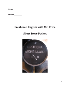 Freshman English with Mr. Price Short Story Packet