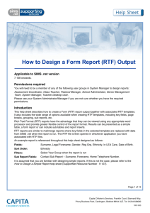 How to Design a Form Report (RTF) Output