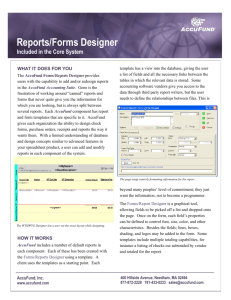 Reports/Forms Designer