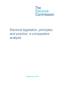 Electoral legislation, principles and practice: a comparative analysis