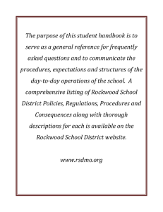 Student Handbook - Rockwood School District