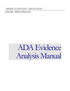 ADA evidence analysis manual