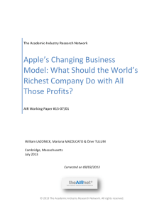 Apple's Changing Business Model