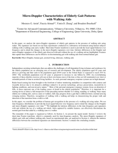 Micro-Doppler characteristics of elderly gait patterns with walking aids