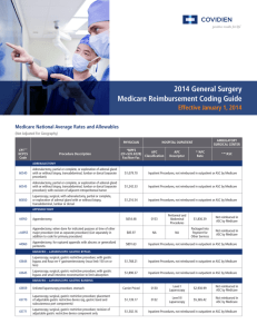 2014 General Surgery Medicare Reimbursement Coding Guide