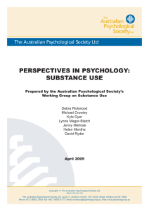 Perspectives in Psychology: Substance Use
