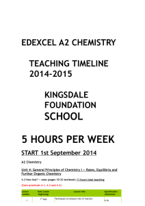 SOW A2 Chemistry 2014-2015 - Kingsdale Foundation School