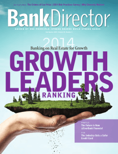 Bank Director Magazine's 2014 Growth Leaders Ranking in Core