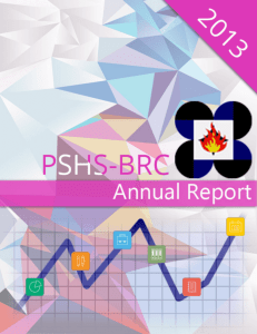 2013 Annual Report - PSHS-BRC