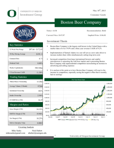 Boston Beer Company - University of Oregon Investment Group