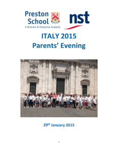 Italy Trip 2015 - Preston School
