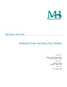 Methanol Safe Handling Fact Sheets