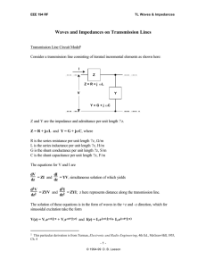 Waves and Impedances on Transmission Lines