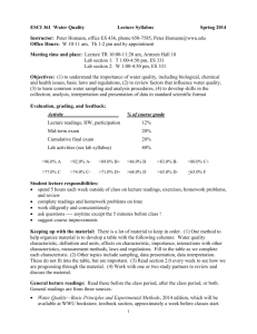 ESCI 361 Water Quality 2014 syllabus